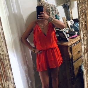 Parker orange mini dress